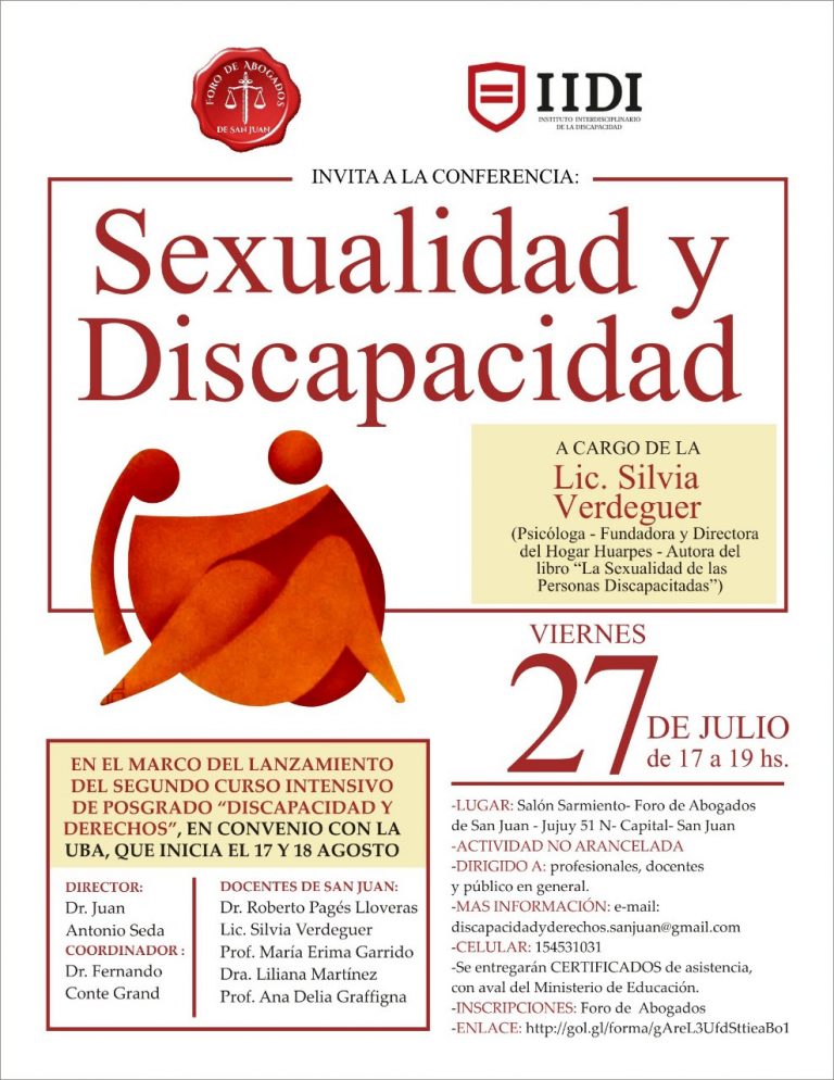 SEXUALIDAD Y DISCAPACIDAD 27-07-18 – 17HS