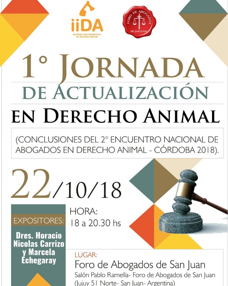 1ra. Jornada de Actualización en Derecho Animal
