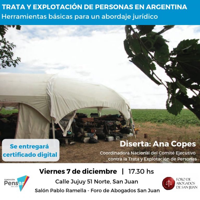 7/12: JORNADAS SOBRE TRATA Y EXPLOTACION DE PERSONAS