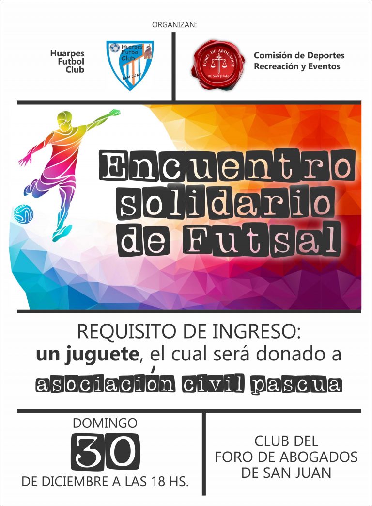 30/12: ENCUENTRO SOLIDARIO DE FUTSAL