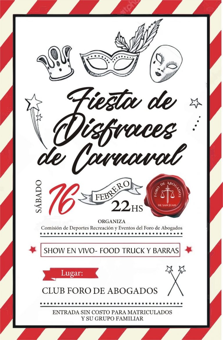 FIESTA DE DISFRACES DE CARNAVAL 16-02-19