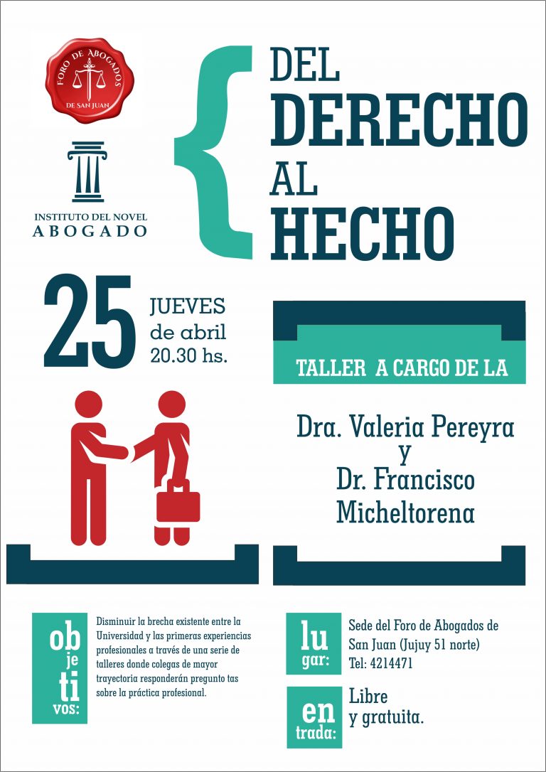 25/4/2019: DEL DERECHO AL HECHO