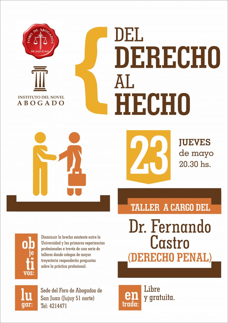 DEL DERECHO AL HECHO 23-5-2019