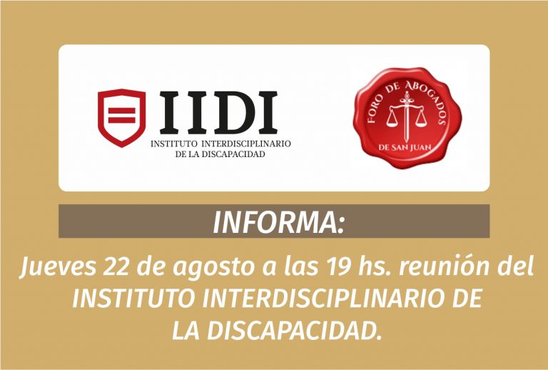 INSTITUTO INTERDISCIPLINARIO DE LA DISCAPACIDAD, CONVOCA: