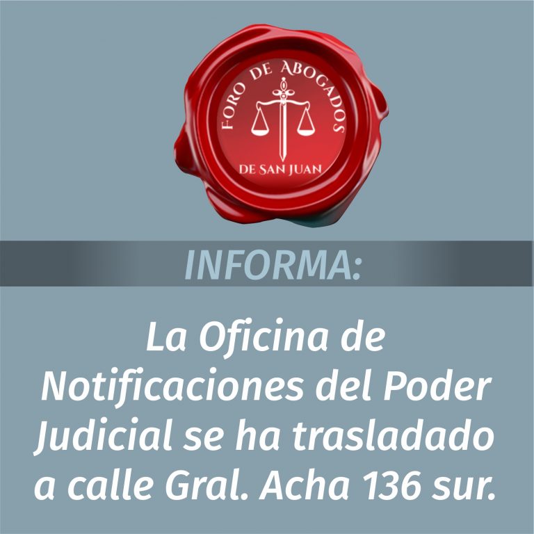 FORO DE ABOGADOS INFORMA: