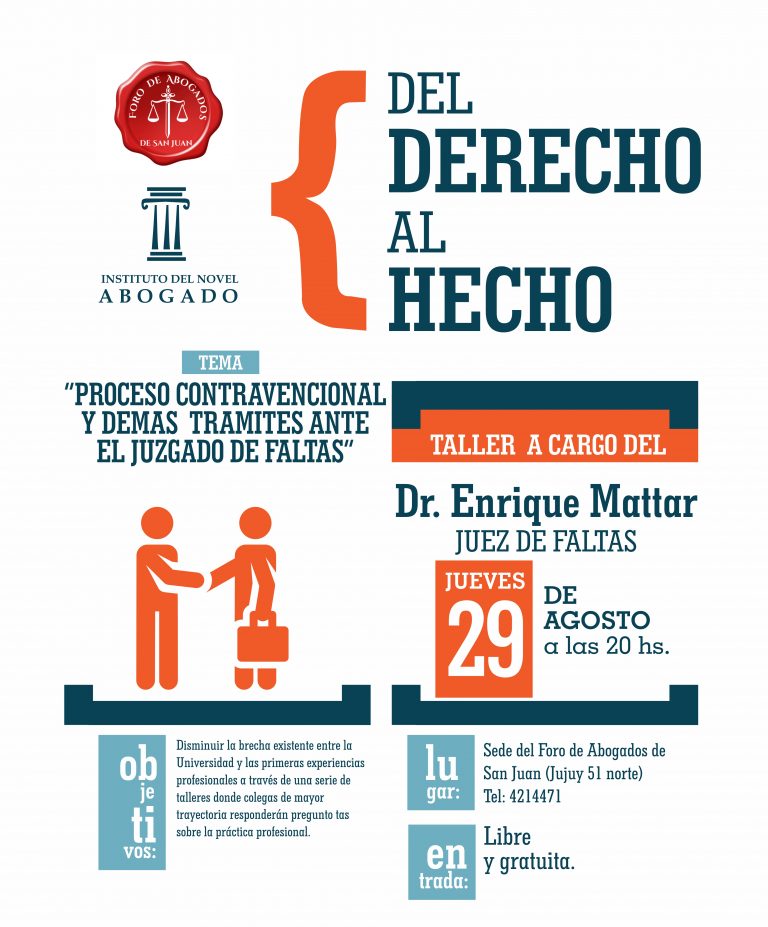 29/8/ 20 HS: DEL DERECHO AL HECHO