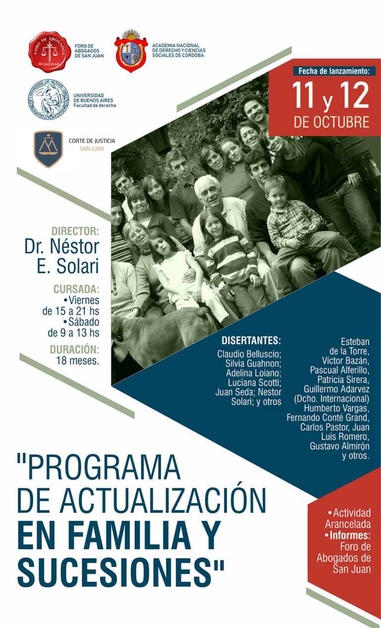 11-12/10: “PROGRAMA DE ACTUALIZACIÓN EN FAMILIA Y SUCESIONES”
