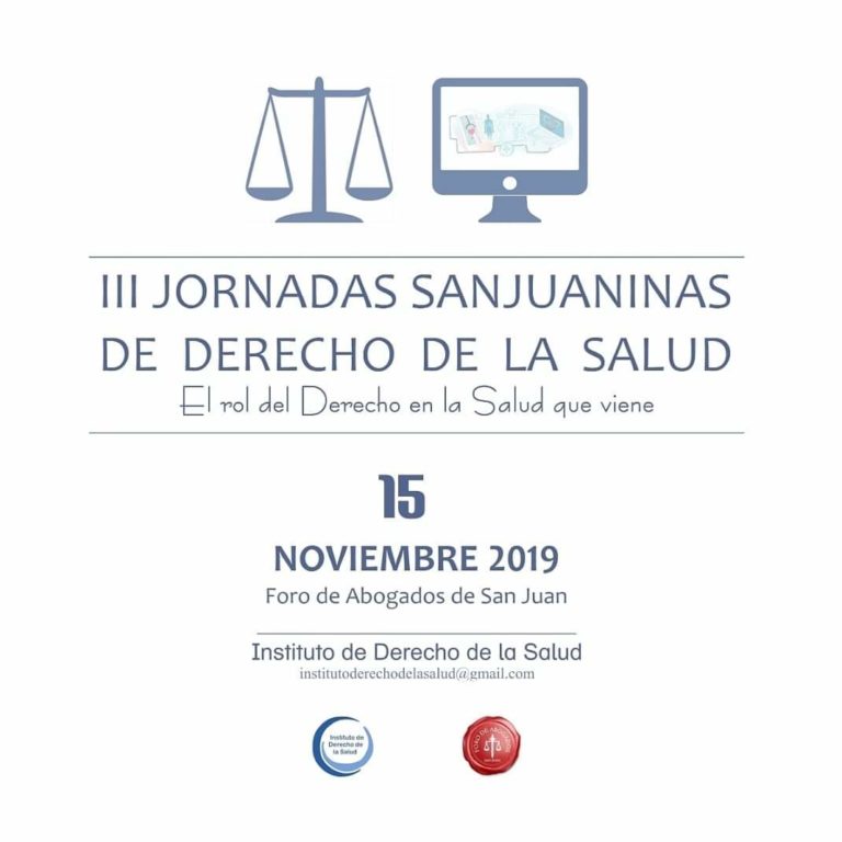 III JORNADAS SANJUANINAS DE DERECHO DE LA SALUD