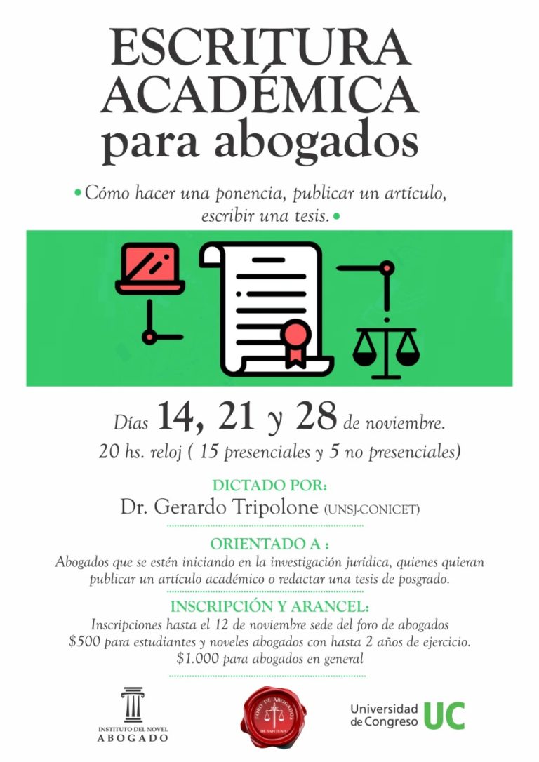 CURSO DE ESCRITURA ACADEMICA