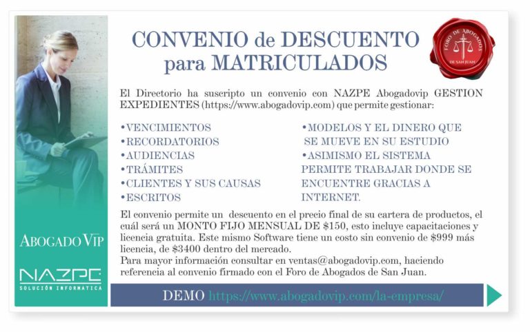 NUEVOS BENEFICIOS PARA TODOS LOS MATRICULADOS