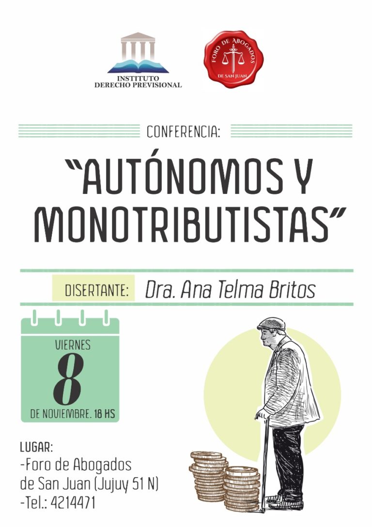 8/11: AUTÓNOMOS Y MONOTRIBUTISTAS