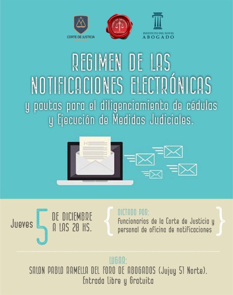 5/12: RÉGIMEN DE LAS NOTIFICACIONES ELECTRÓNICAS