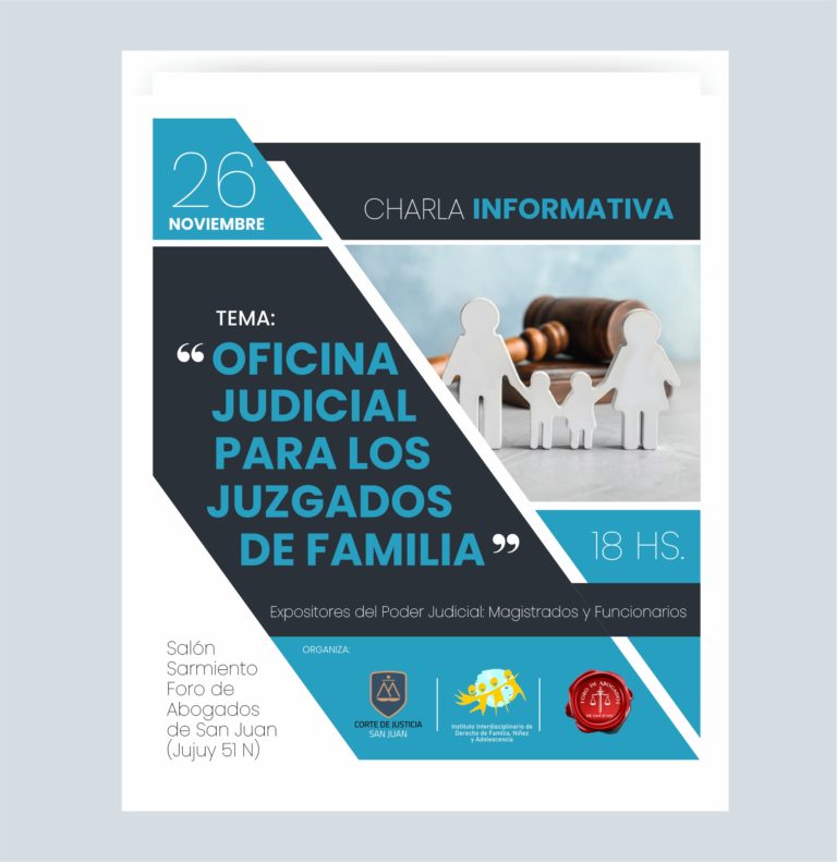 26/11/2019: Charla “Oficina Judicial para los Juzgados de Familia”