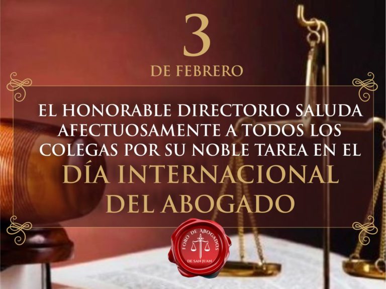 Salutación Día Internacional del Abogado