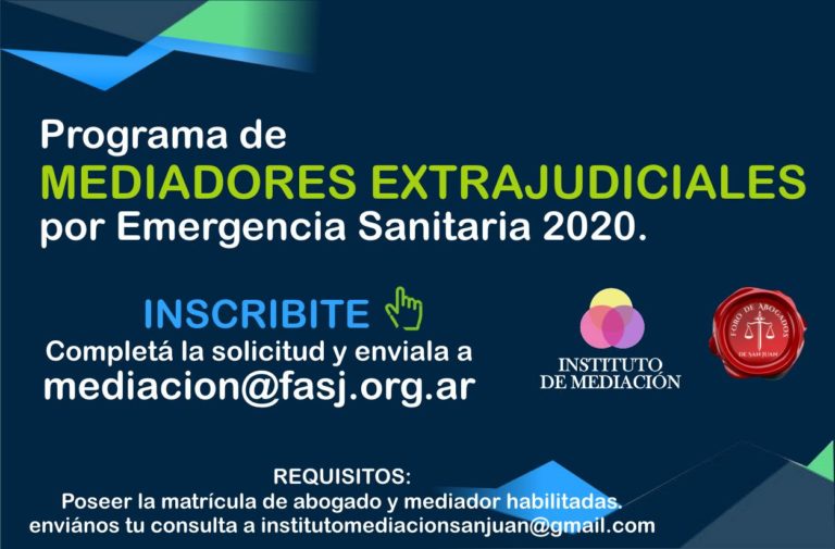 INSCRIPCIÓN AL PROGRAMA DE MEDIADORES EXTRAJUDICIALES