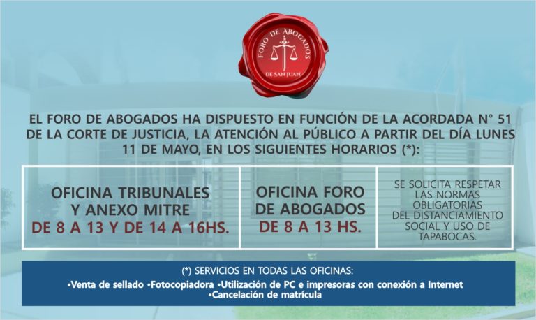 SERVICIOS Y HORARIOS DE ATENCIÓN