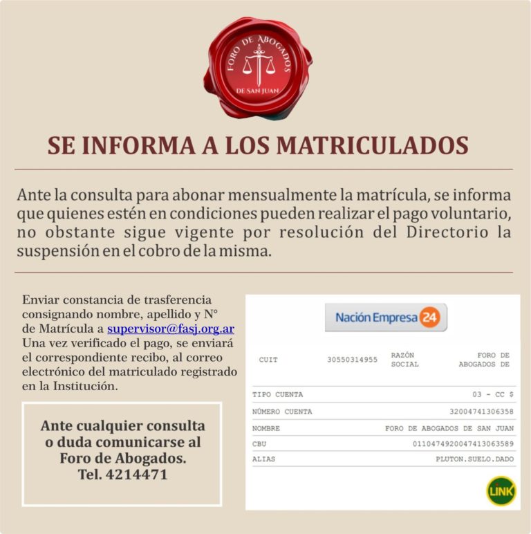 CÓMO ABONAR LA MATRÍCULA