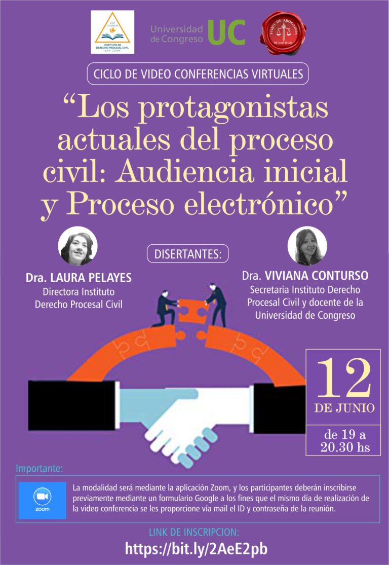 CICLO DE CONFERENCIAS VIRTUALES 2020 UNIVERSIDAD DE CONGRESO •FORO DE ABOGADOS DE SAN JUAN•