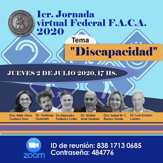 2/7: PRIMERA JORNADA FEDERAL, DISCAPACIDAD 2020