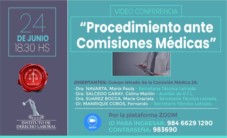 24/6: VIDEO CONFERENCIA DERECHO LABORAL