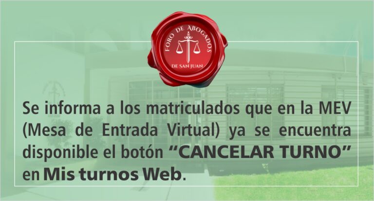 FORO DE ABOGADOS INFORMA: