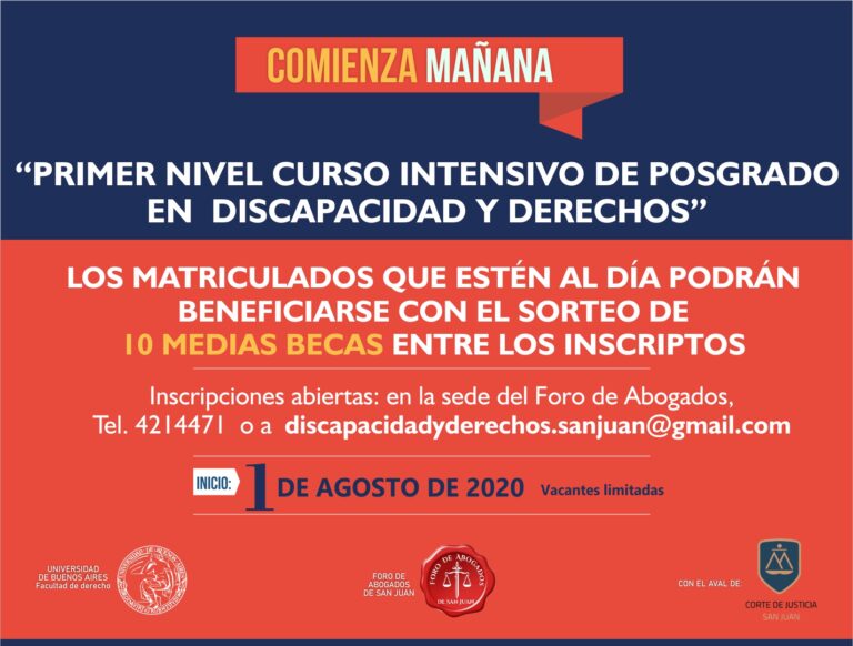 SORTEO DE 10 MEDIA BECAS PARA EL CURSO INTENSIVO DE POSGRADO