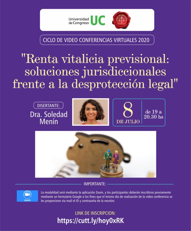 8/7: CICLO DE CONFERENCIAS 2020