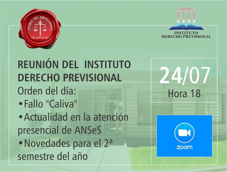 REUNION INSTITUTO DERECHO PREVISIONAL