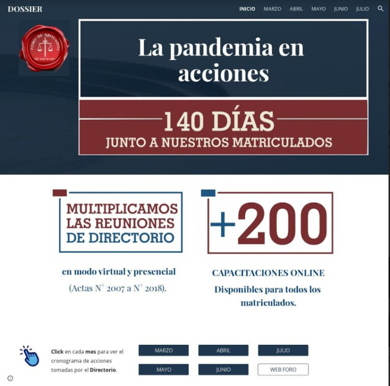 MIRÁ AQUÍ LAS ACCIONES TOMADAS EN EL CONTEXTO DE PANDEMIA