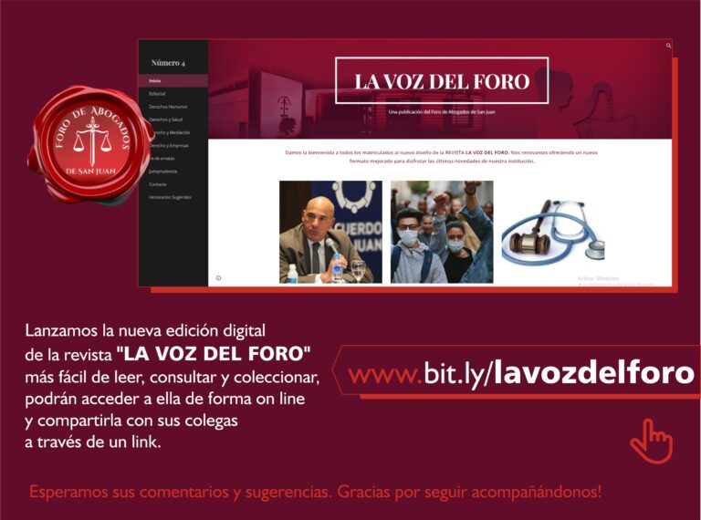 DISFRUTÁ AQUÍ DEL NUEVO NUMERO DE LA VOZ DEL FORO ONLINE!!!