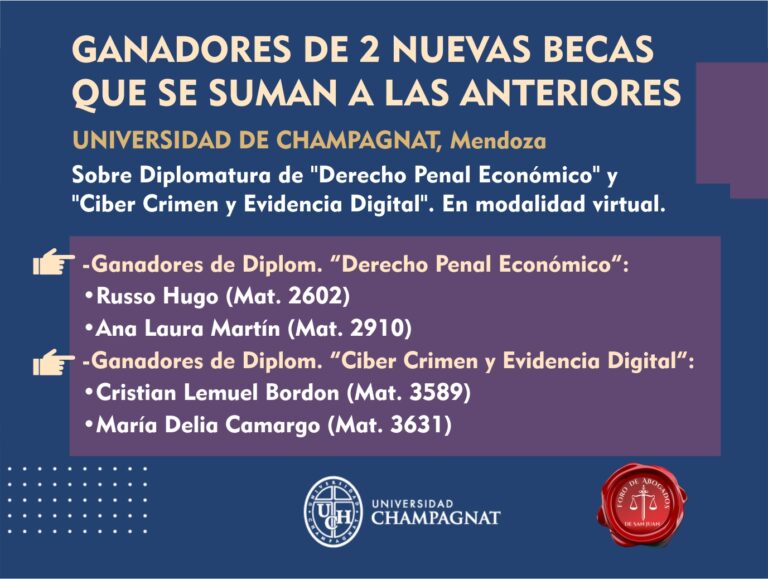 SE SUMAN 2 NUEVOS GANADORES AL SORTEO DE BECAS DE DIPLOMATURA