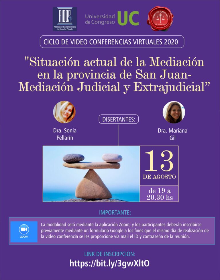 13/8: PRÓXIMO ENCUENTRO DEL CICLO DE CONFERENCIAS 2020