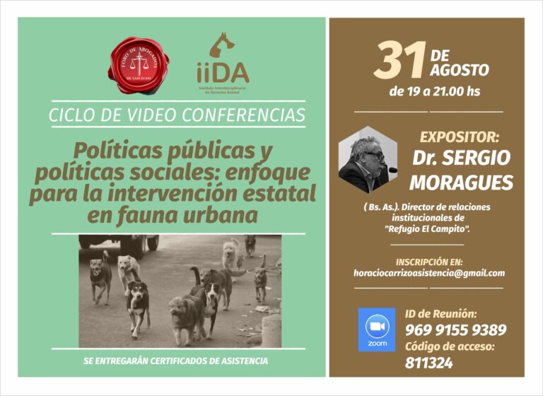 CHARLA DERECHO ANIMAL