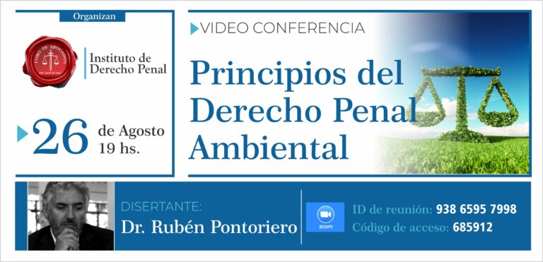 26/8: Principios del Derecho Penal Ambiental