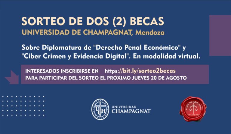 SORTEO DE DOS BECAS DE DIPLOMATURAS DE LA UNIVERSIDAD CHAMPAGNAT