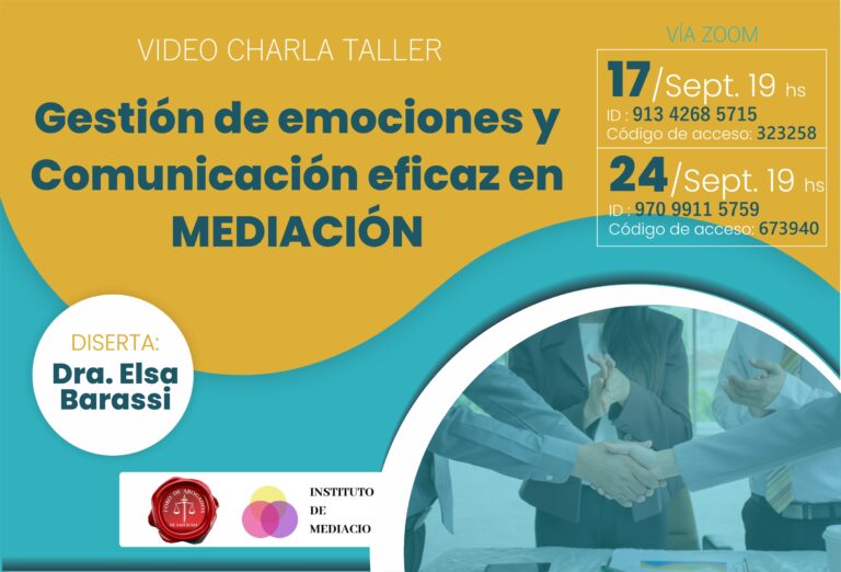 CHARLA TALLER DE MEDIACIÓN
