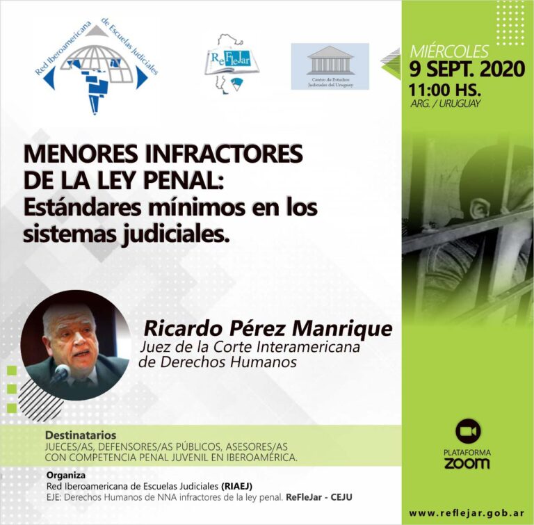 9/9: VIDEO CHARLA: “MENORES INFRACTORES DE LA LEY PENAL”