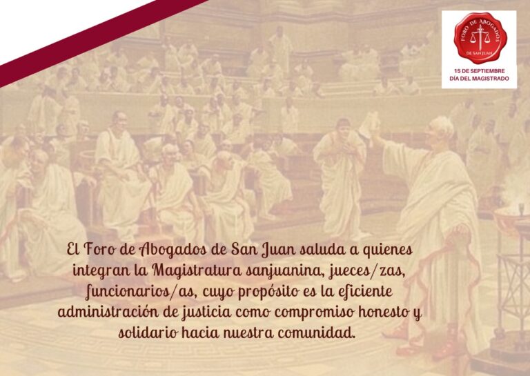 15 DE SEPTIEMBRE: SALUTACIÓN DÍA DEL MAGISTRADO