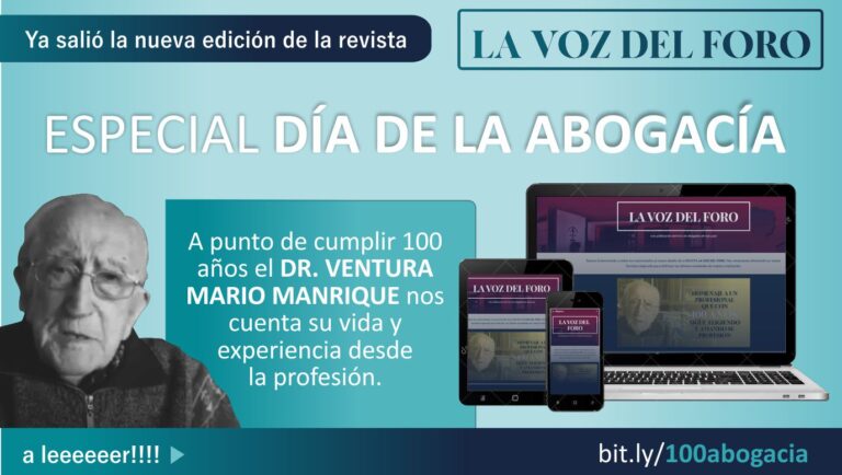 ESPECIAL DÍA DEL ABOGADO EN LA REVISTA LA VOZ DEL FORO
