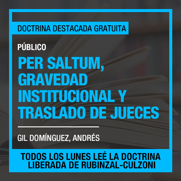 DOCTRINA DESTACADA Y GRATUITA