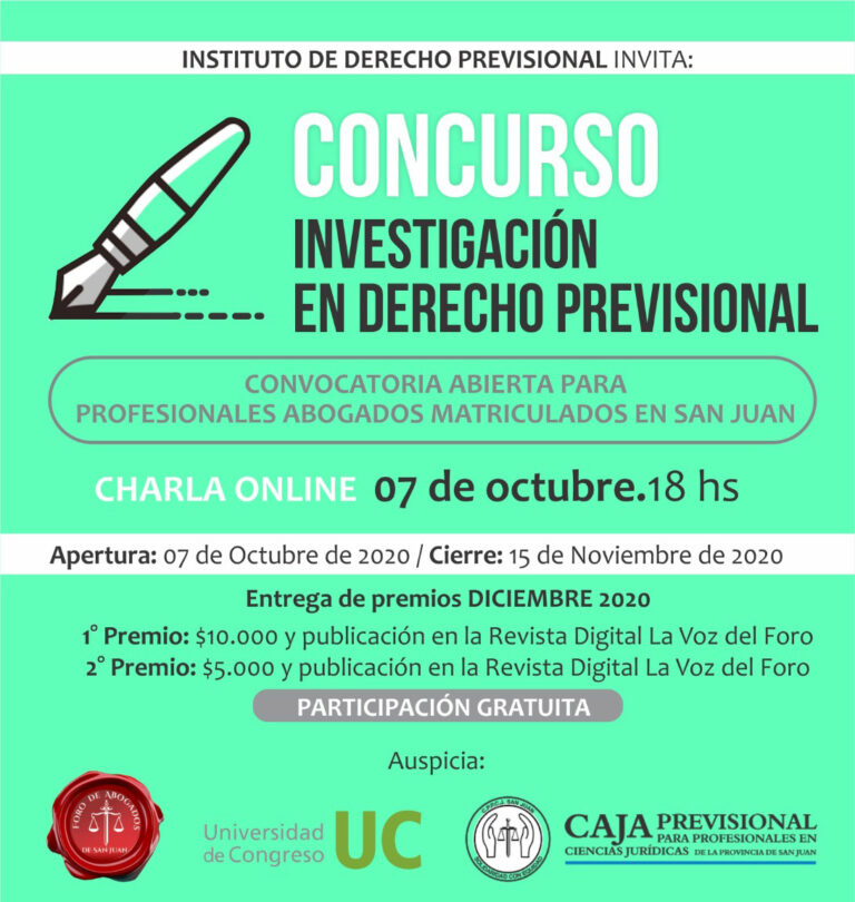 CONVOCATORIA ABIERTA AL CONCURSO DE DERECHO PREVISIONAL