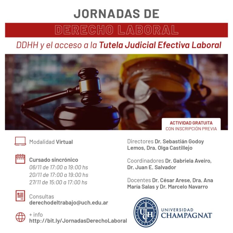 JORNADAS DE DERECHO LABORAL DDHH Y ACCESO A LA TUTELA JUDICIAL EFECTIVA LABORAL