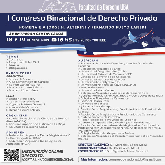 I CONGRESO BINACIONAL DE DERECHO PRIVADO