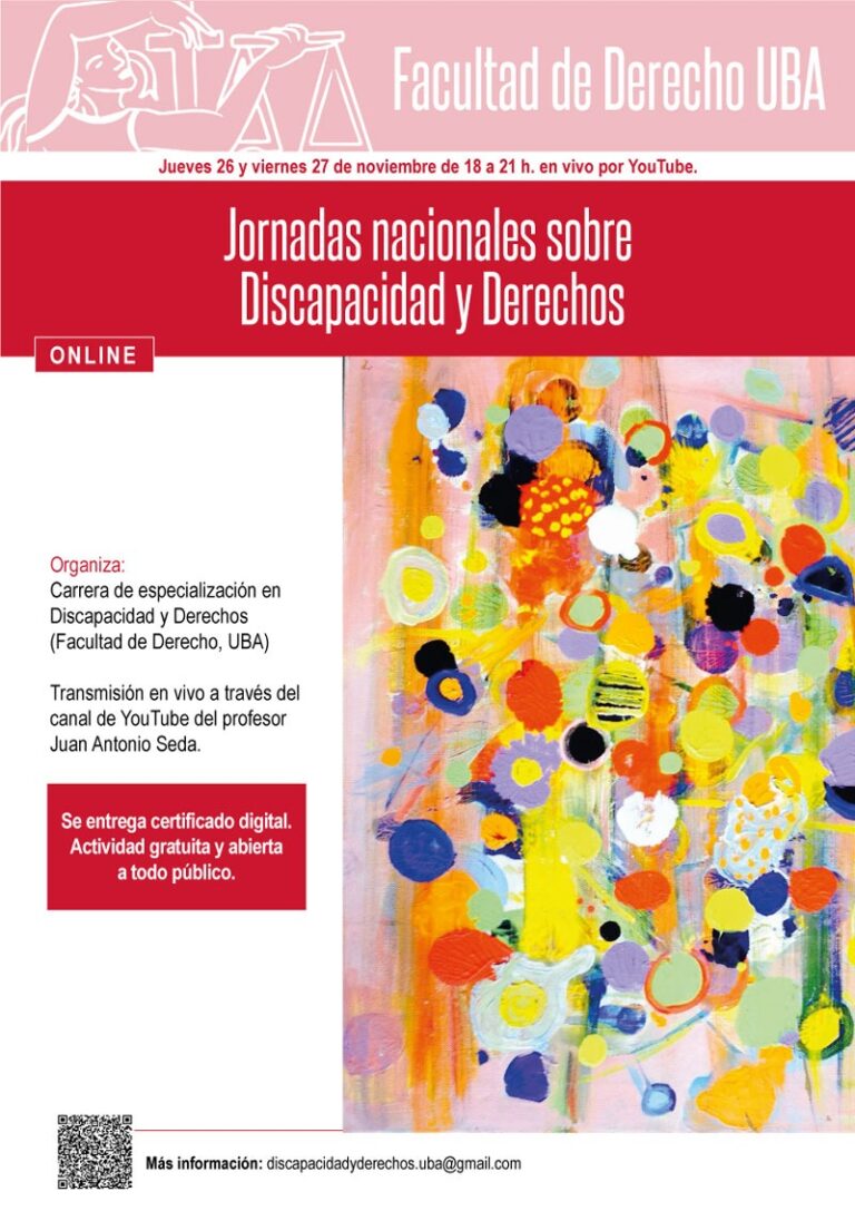 INSCRIPCIÓN A LAS JORNADAS NACIONALES SOBRE DISCAPACIDAD Y DERECHOS ONLINE