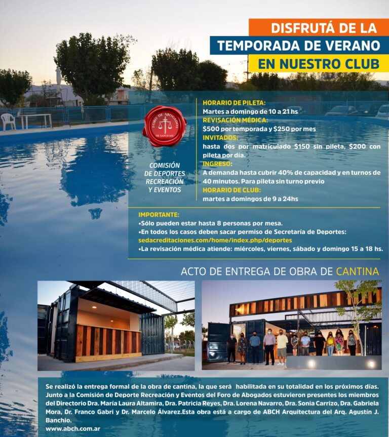 DISFRUTÁ DE LA TEMPORADA DE VERANO!!!