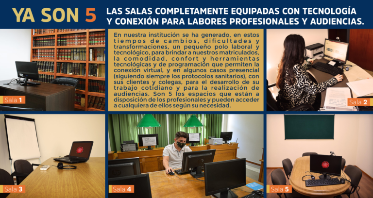 YA SON 5 LAS SALAS COMPLETAMENTE EQUIPADAS CON LA TECNOLOGÍA Y CONEXIÓN NECESARIA PARA LABORES PROFESIONALES Y AUDIENCIAS.