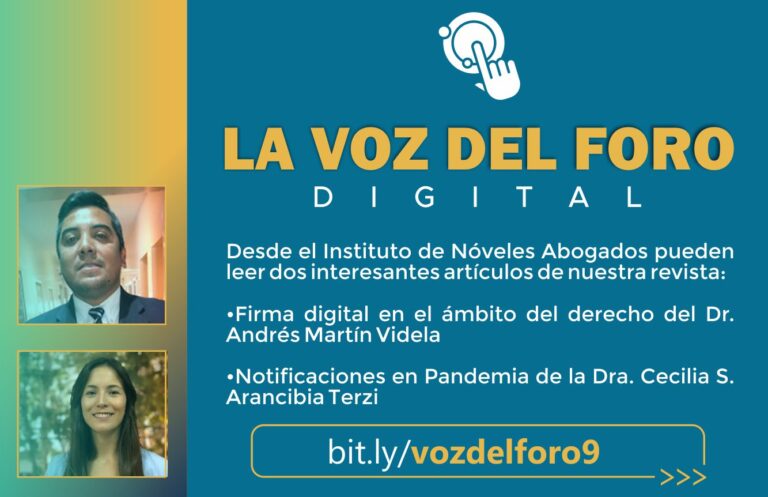 MIRÁ LO NUEVO DE LA REVISTA LA VOZ DEL FORO N°9