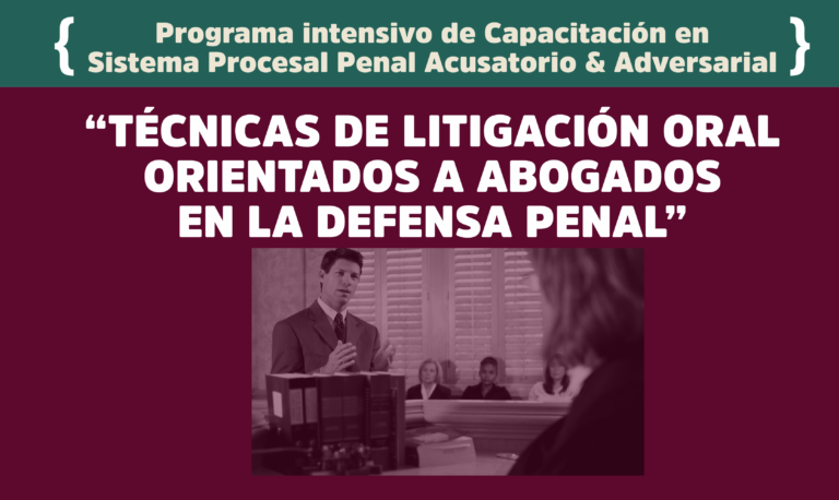 PROGRAMA CURSO DE LITIGACIÓN ORAL