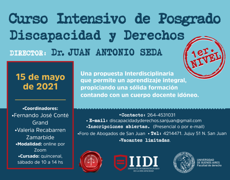 INICIO DEL NUEVO POSGRADO EN DISCAPACIDAD Y DERECHOS