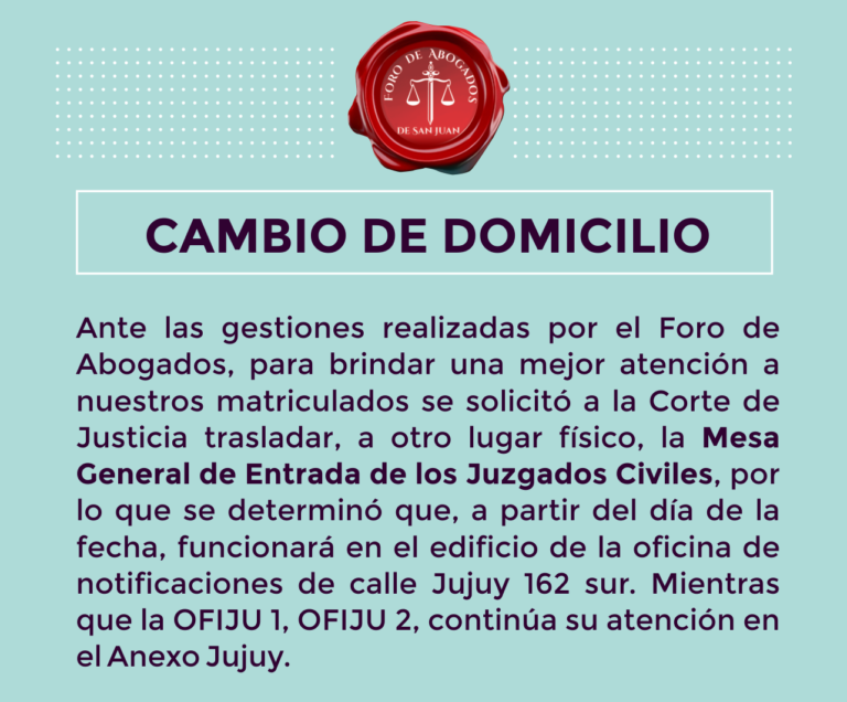 CAMBIO DE DOMICILIO